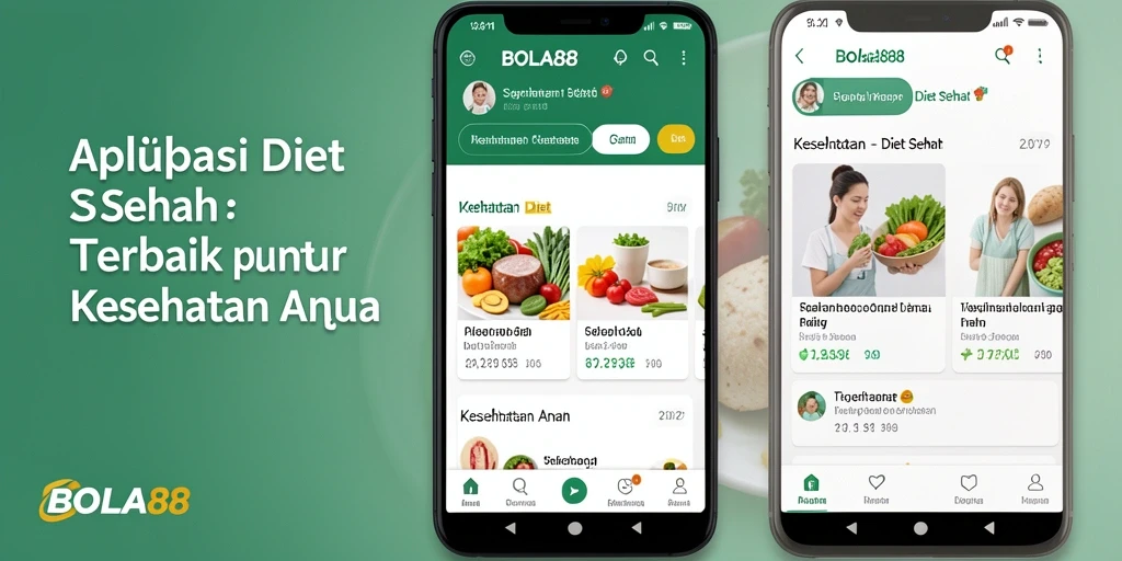 Tampilan antarmuka utama BOLA88 dengan panduan diet sehat.
