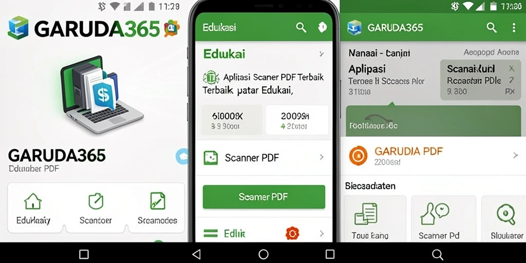 Antarmuka GARUDA365 yang intuitif untuk pemindaian PDF.
