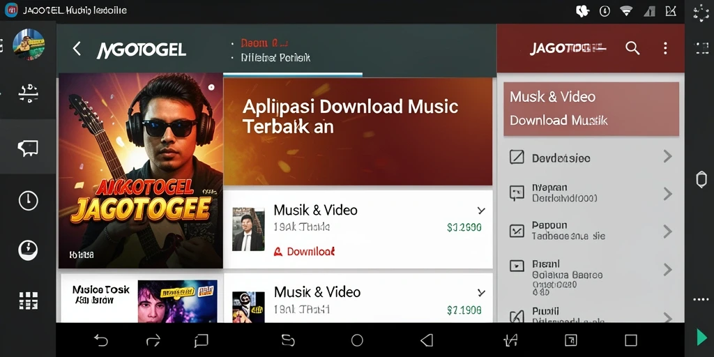 Antarmuka JAGOTOGEL yang menarik untuk Download Musik.