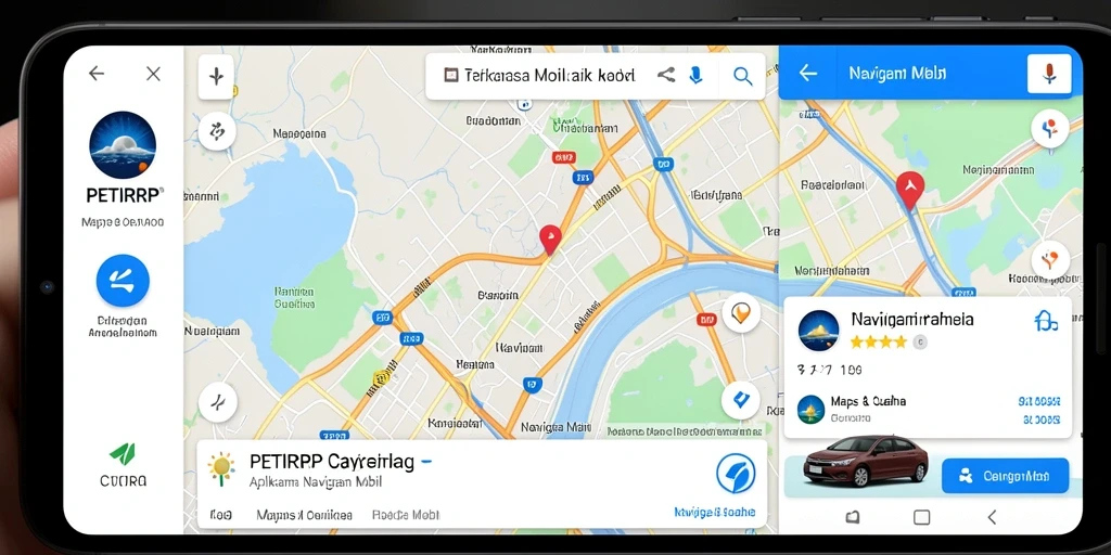 Antarmuka PETIRRP menyajikan peta navigasi yang jelas dan informatif.