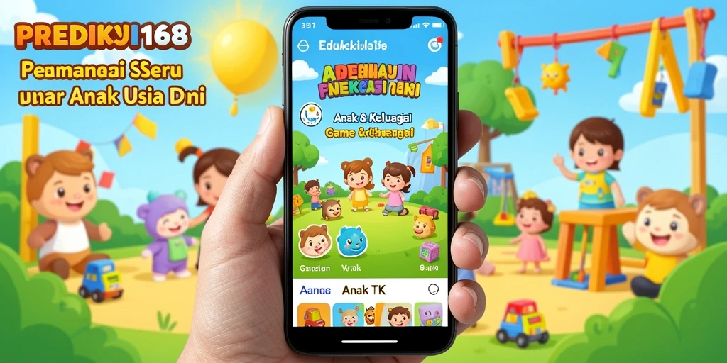 Antarmuka menarik aplikasi Game Anak TK PREDIKSI168.