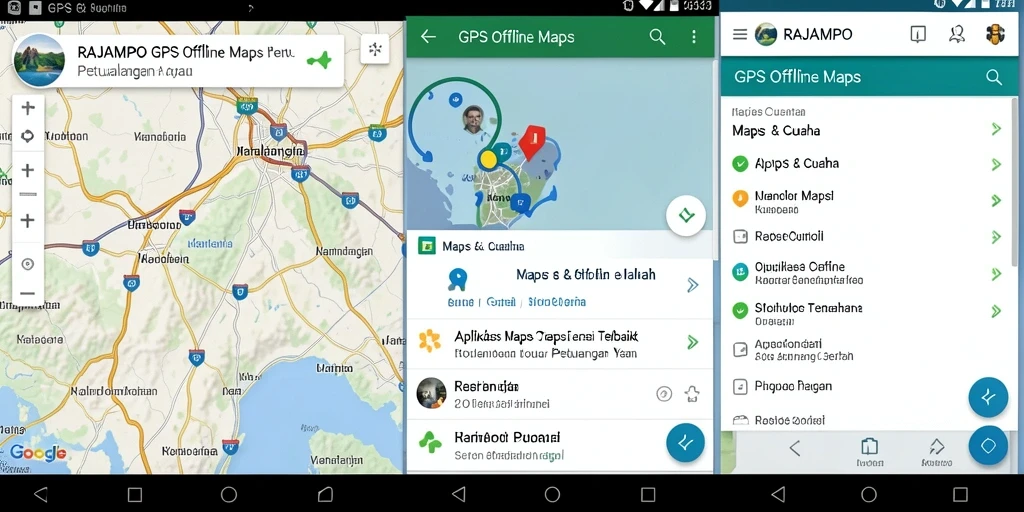 Tampilan antarmuka RAJAMPO yang user-friendly untuk GPS Offline Maps.
