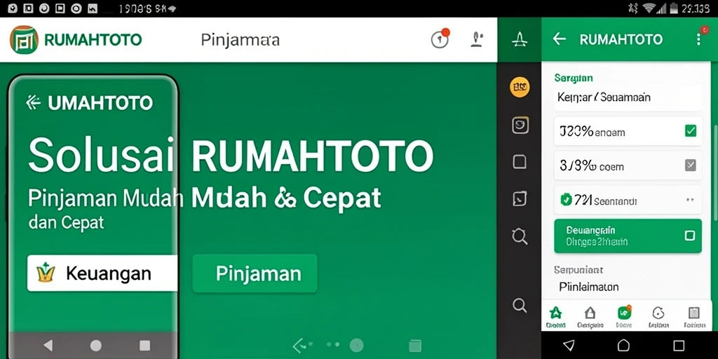 Tampilan antarmuka RUMAHTOTO yang memudahkan pengajuan pinjaman.