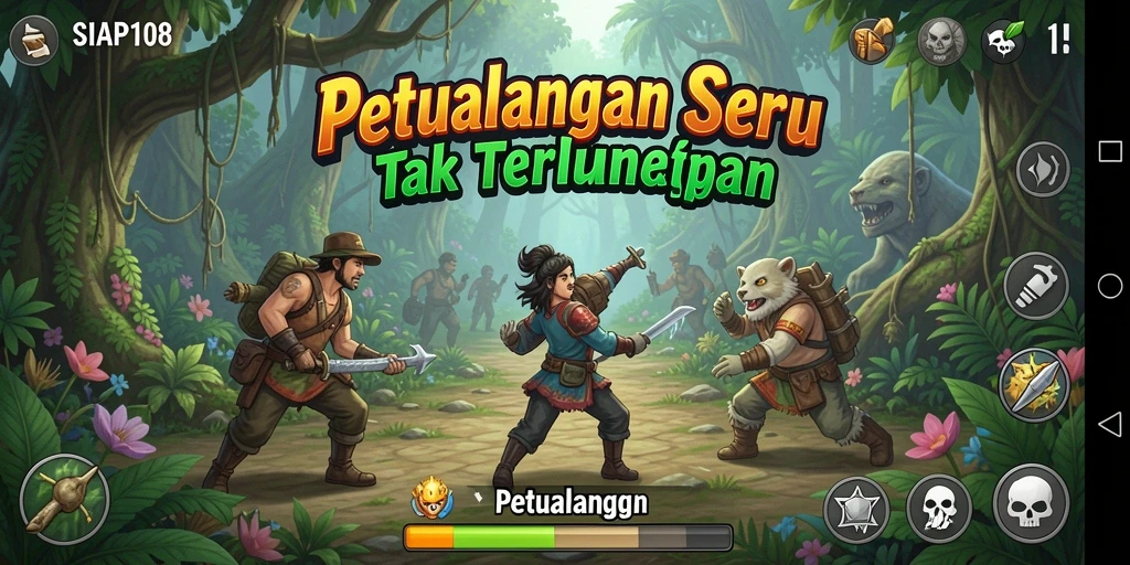 Tampilan antarmuka SIAP108 yang interaktif dan penuh warna.